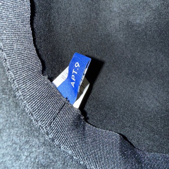 Apt 9 Black Wool Cloche Hat Gold Horsebit Detail Womens Fashion Vintage Style - Picture 8 of 16